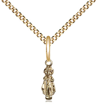 14kt Gold Filled Infant Pendant on a 18 inch Gold Plate Light Curb chain