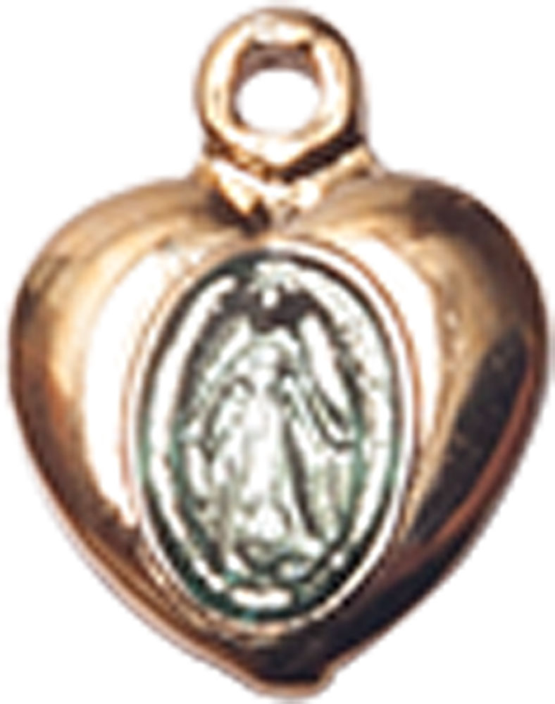 14kt Gold Filled Miraculous Heart Medal