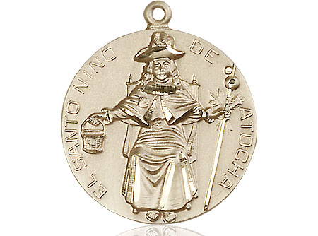 14kt Gold Saint NiÃ±o de Atocha Medal