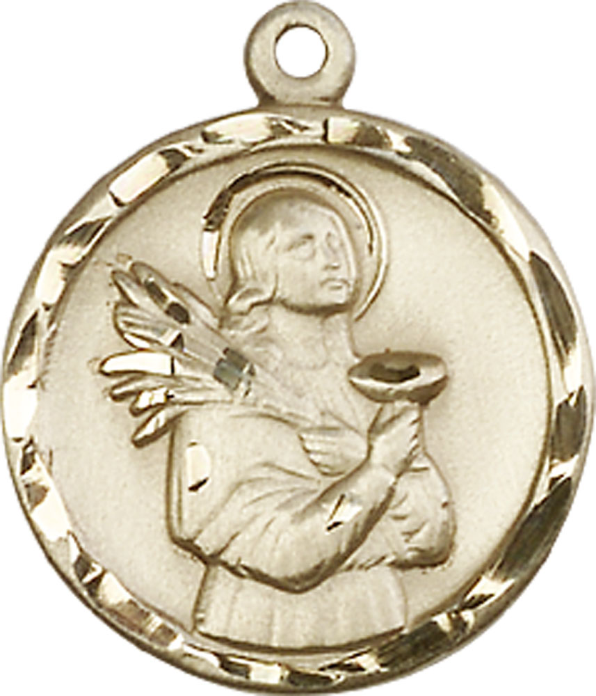 14kt Gold Saint Lucy Medal