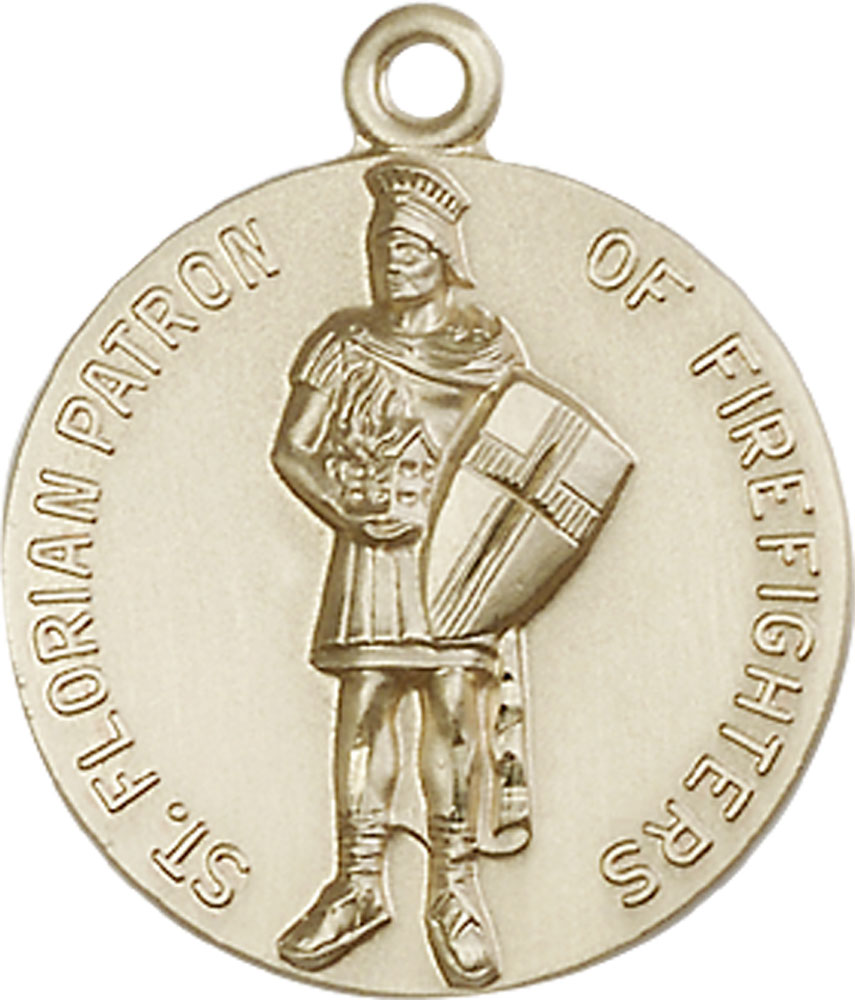 14kt Gold Saint Florian Medal