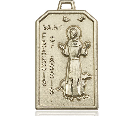 14kt Gold Saint Francis Medal