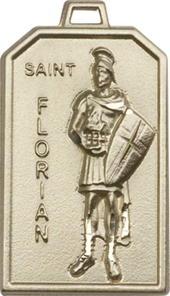 14kt Gold Saint Florian Medal