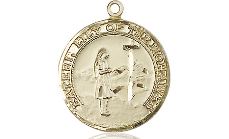 14kt Gold Saint Kateri Medal