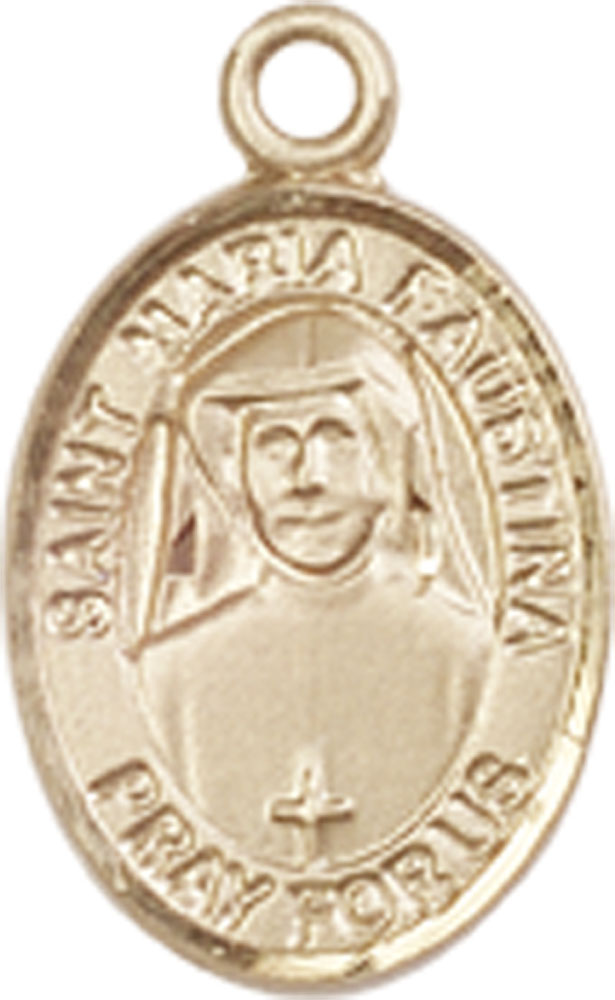 14kt Gold Saint Maria Faustina Medal