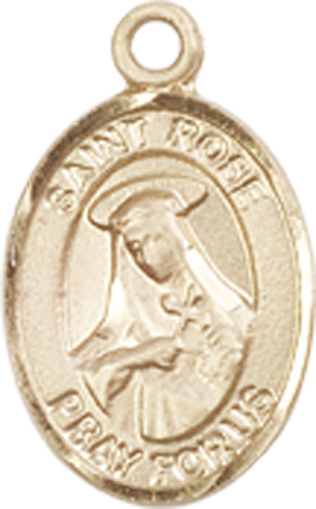 14kt Gold Saint Rose of Lima Medal
