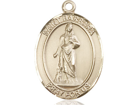 14kt Gold Saint Barbara Medal