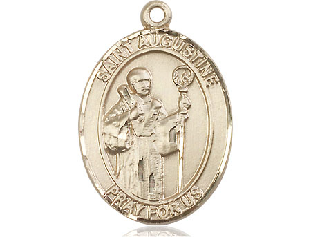 14kt Gold Saint Augustine Medal
