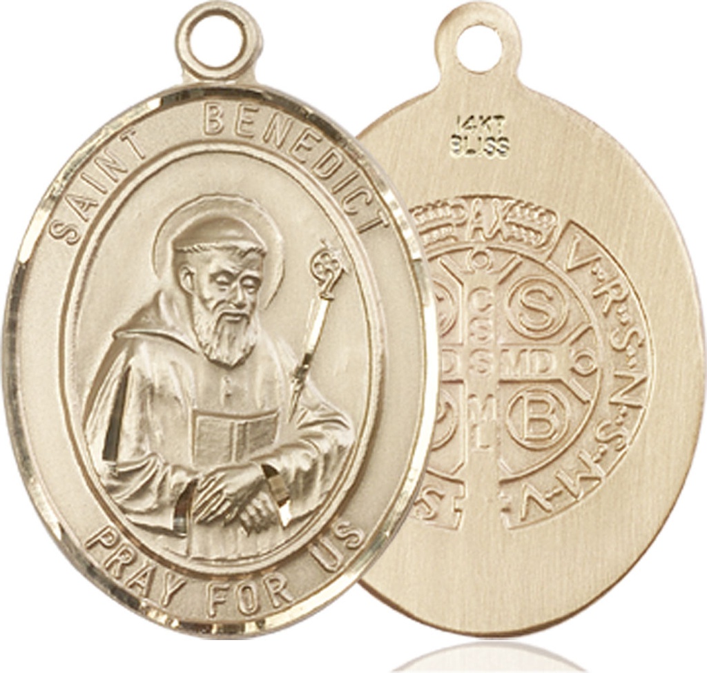 14kt Gold Saint Benedict Medal