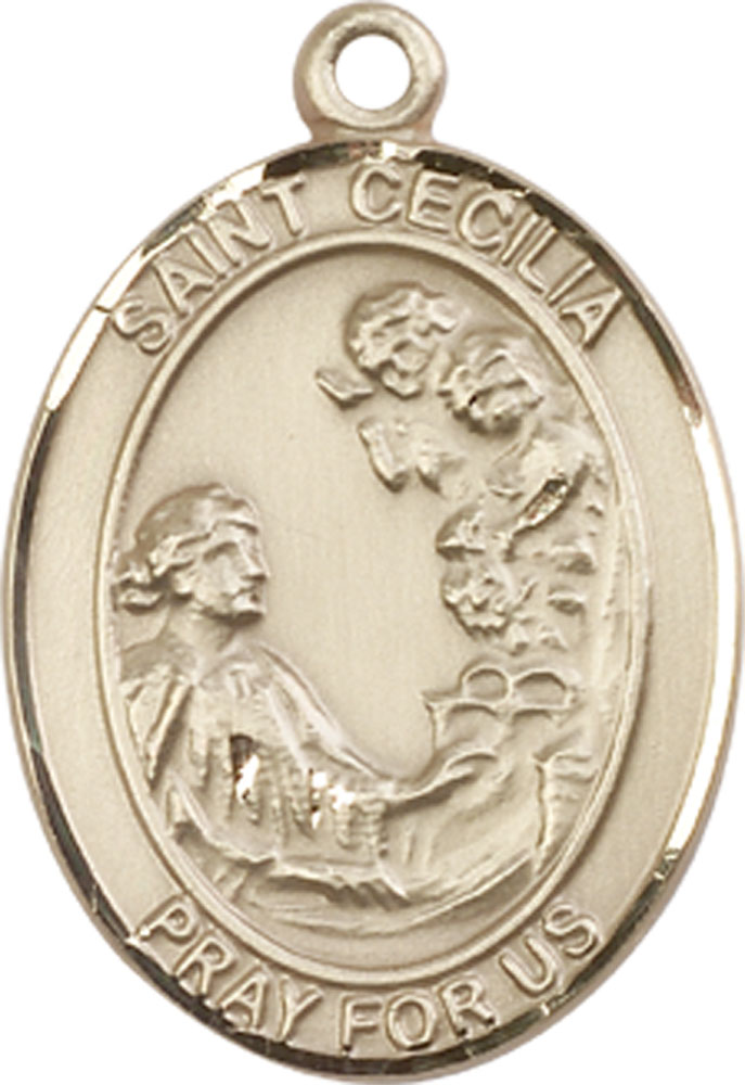 14kt Gold Saint Cecilia Medal