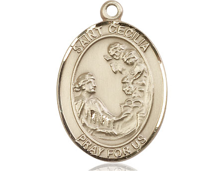 14kt Gold Saint Cecilia Medal