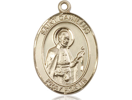 14kt Gold Saint Camillus of Lellis Medal
