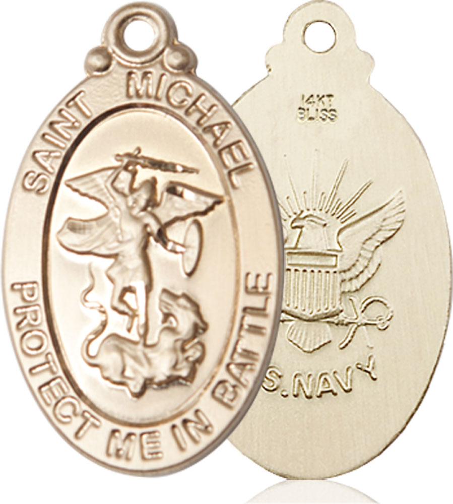 14kt Gold Saint Michael Navy Medal