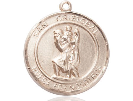 14kt Gold San Cristobal Medal