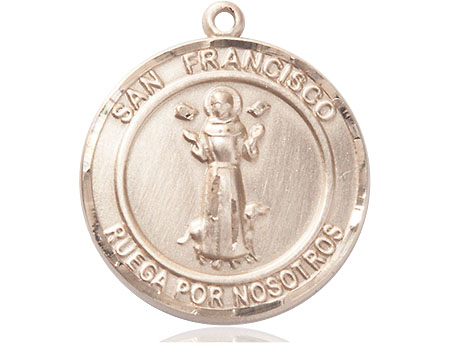 14kt Gold San Francis of Assisi Medal