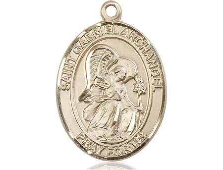 14kt Gold Saint Gabriel the Archangel Medal