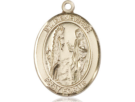 14kt Gold Saint Genevieve Medal