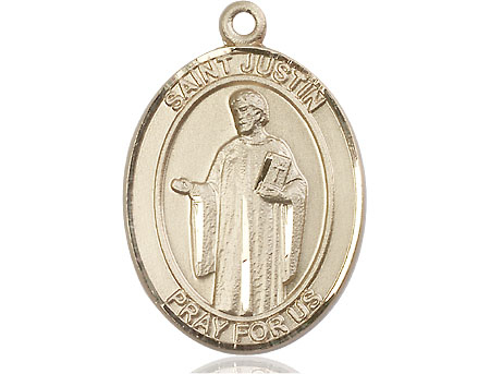 14kt Gold Saint Justin Medal