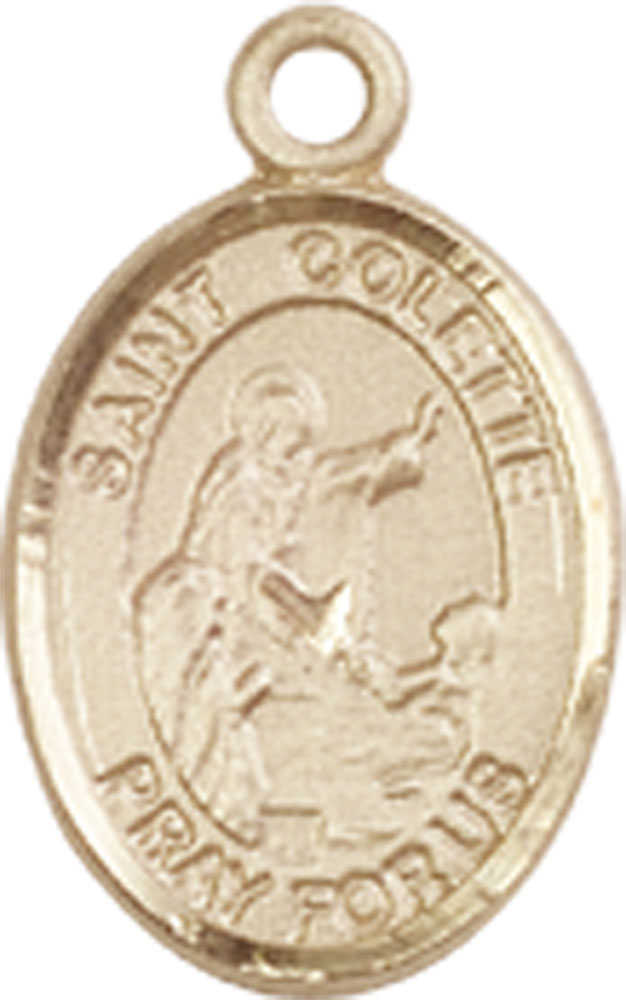 14kt Gold Saint Colette Medal