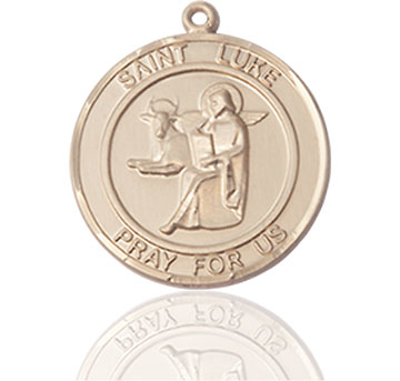 14kt Gold Saint Luke the Apostle Medal