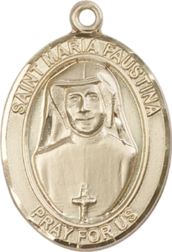 14kt Gold Saint Maria Faustina Medal