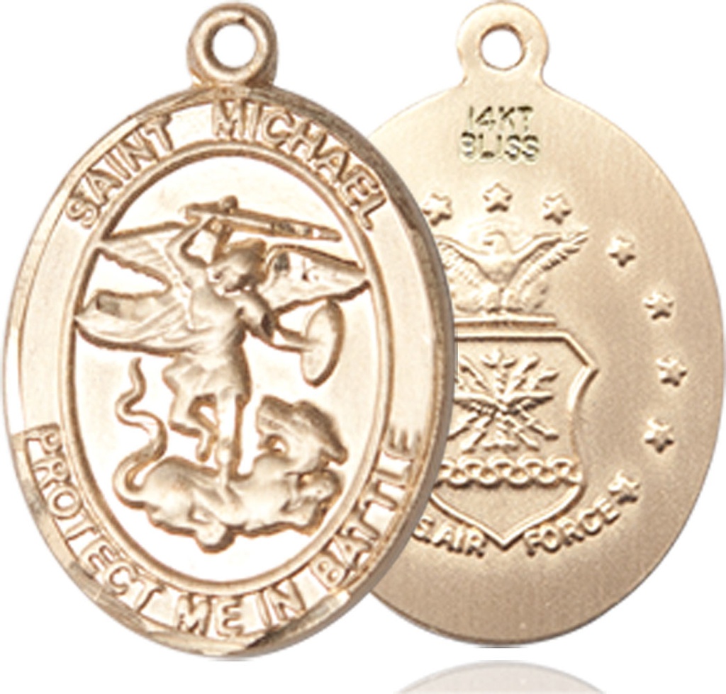 14kt Gold Saint Michael Air Force Medal