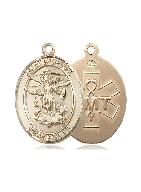 14kt Gold Saint Michael EMT Medal