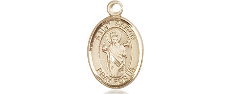 14kt Gold Saint Aedan of Ferns Medal