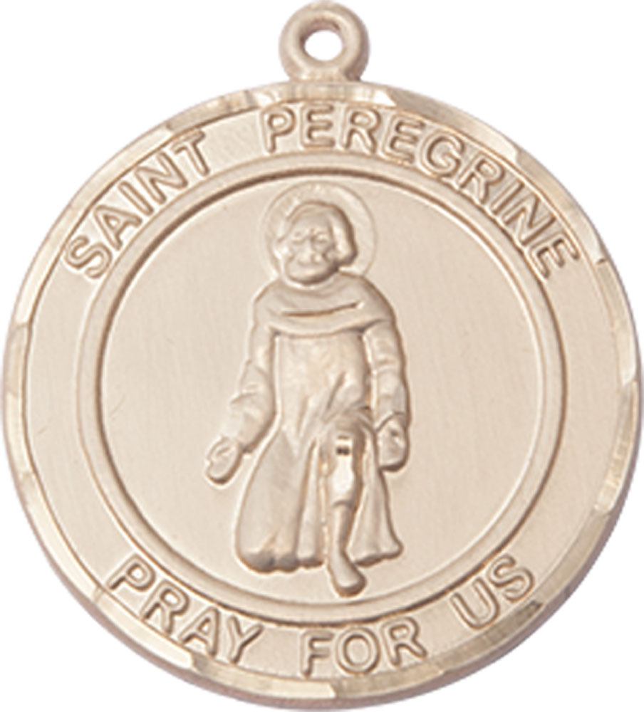 14kt Gold Saint Peregrine Medal