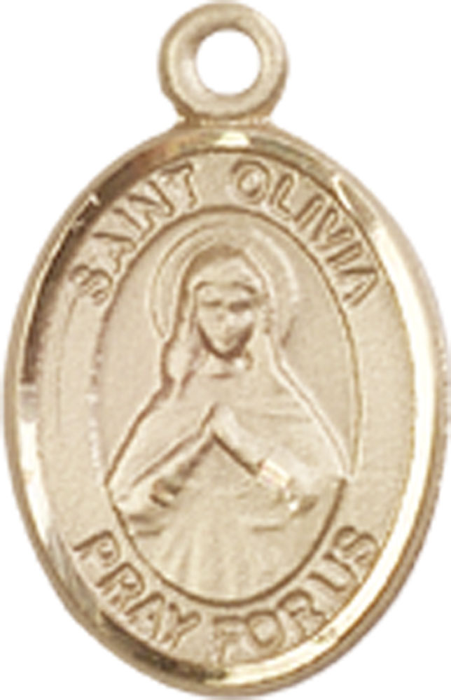 14kt Gold Saint Olivia Medal