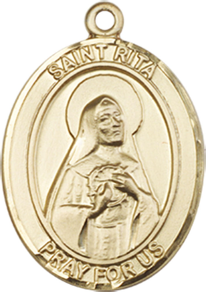 14kt Gold Saint Rita of Cascia Medal