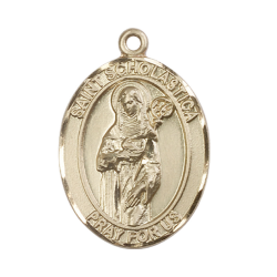 14kt Gold Saint Scholastica Medal