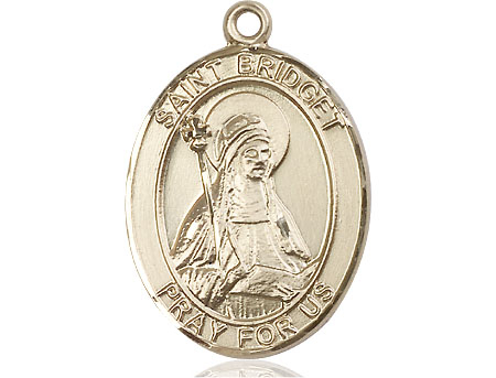 14kt Gold Saint Bridget of Sweden Medal
