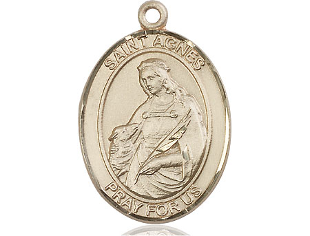 14kt Gold Saint Agnes of Rome Medal