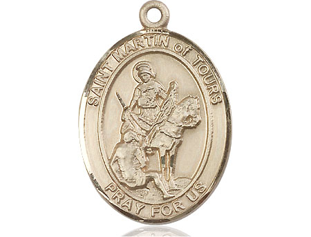14kt Gold Saint Martin of Tours Medal