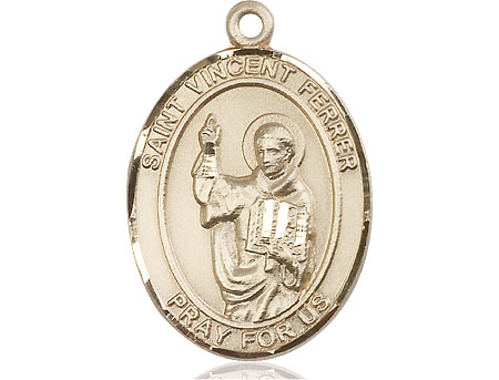 14kt Gold Saint Vincent Ferrer Medal