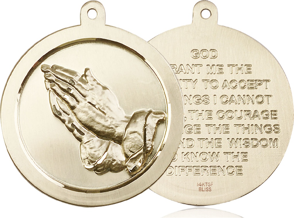 14kt Gold Filled Praying Hand Medal