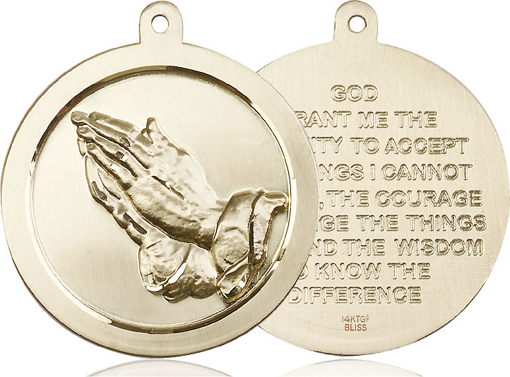 14kt Gold Filled Praying Hand Medal