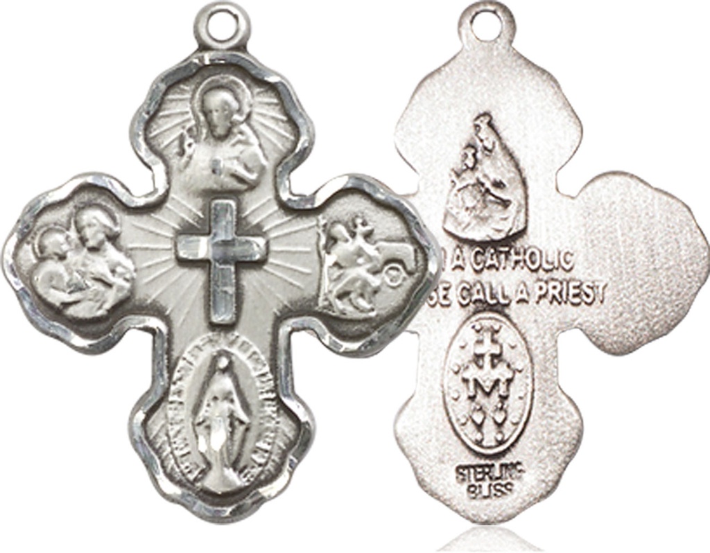 Sterling Silver 5-Way Medal