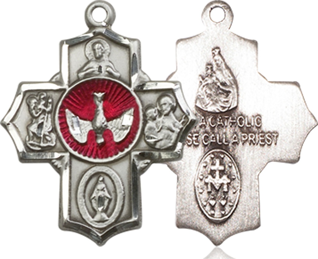 Sterling Silver 5-Way Medal