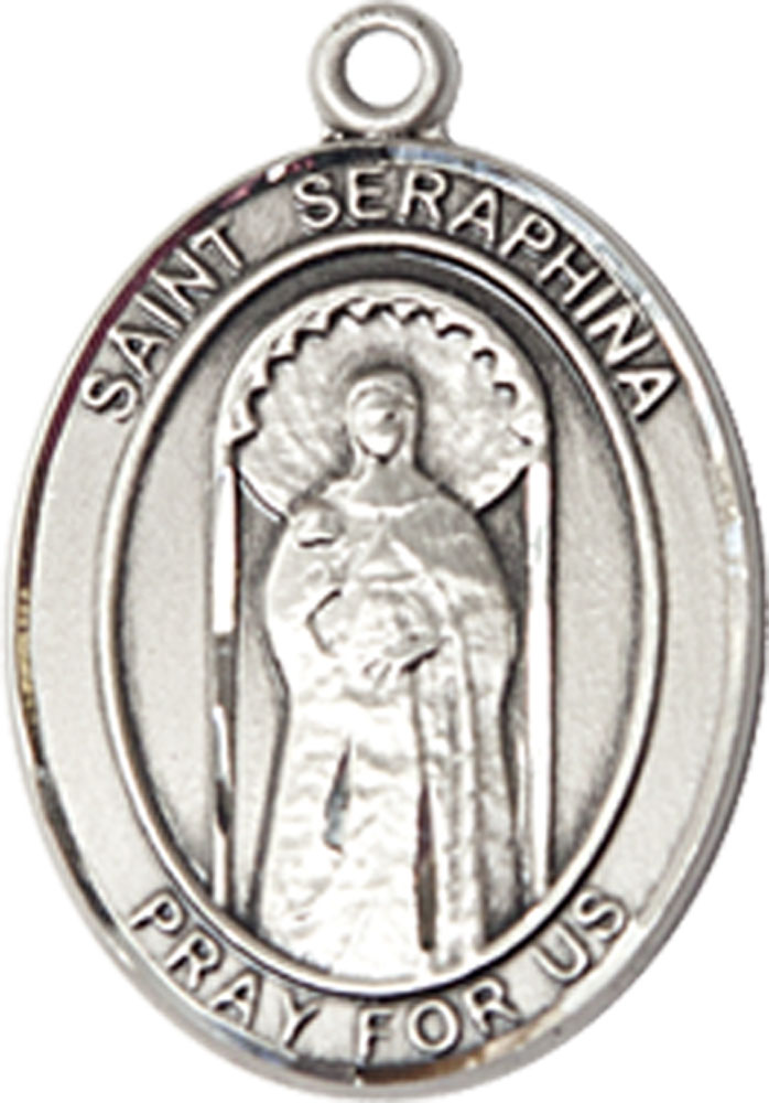 Sterling Silver Saint Seraphina Medal
