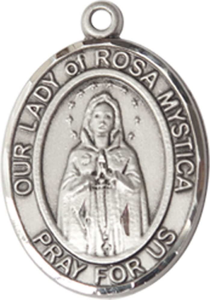Sterling Silver Our Lady of Rosa Mystica Medal