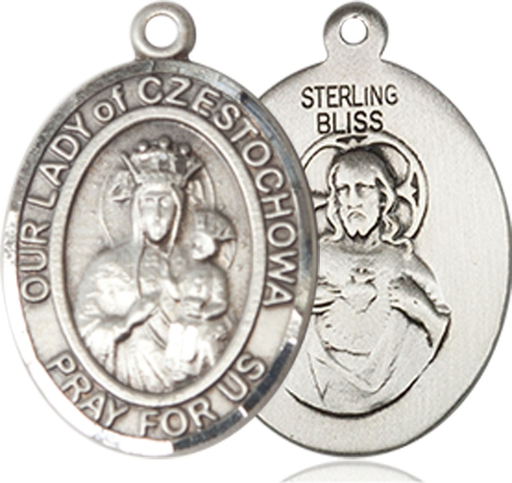 Sterling Silver Our Lady of Czestochowa Medal