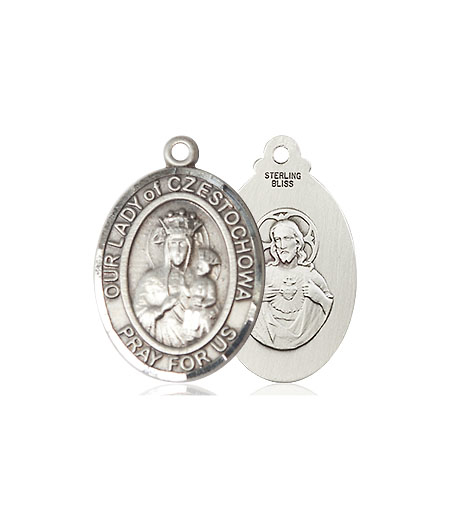 Sterling Silver Our Lady of Czestochowa Medal