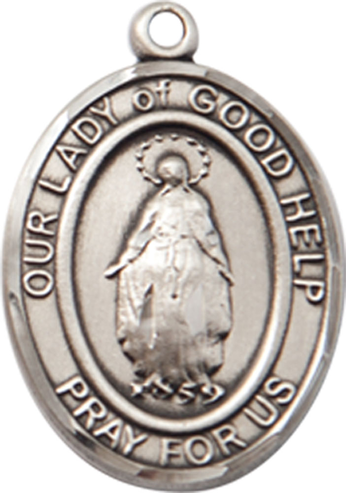 Sterling Silver Our Lady Of Good Help Medal