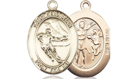 14kt Gold Filled Saint Sebastian Hockey Medal