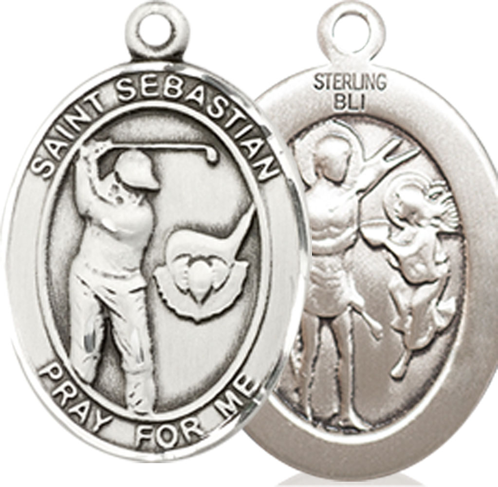 Sterling Silver Saint Sebastian Golf Medal