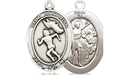 Sterling Silver Saint Sebastian Track and Field Medal
