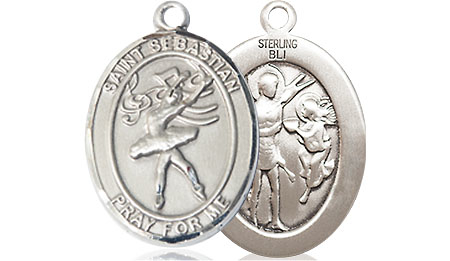Sterling Silver Saint Sebastian Dance Medal