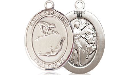 Sterling Silver Saint Sebastian Gymnastics Medal